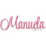 Matriz de Bordado - Nome Manuela Letra Cursiva