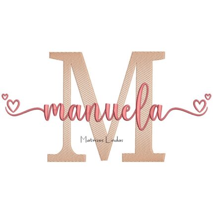 Matriz de Bordado - Nome Manuela Sobreposto