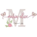 Matriz de Bordado - Nome Maria Alice com Borboletas