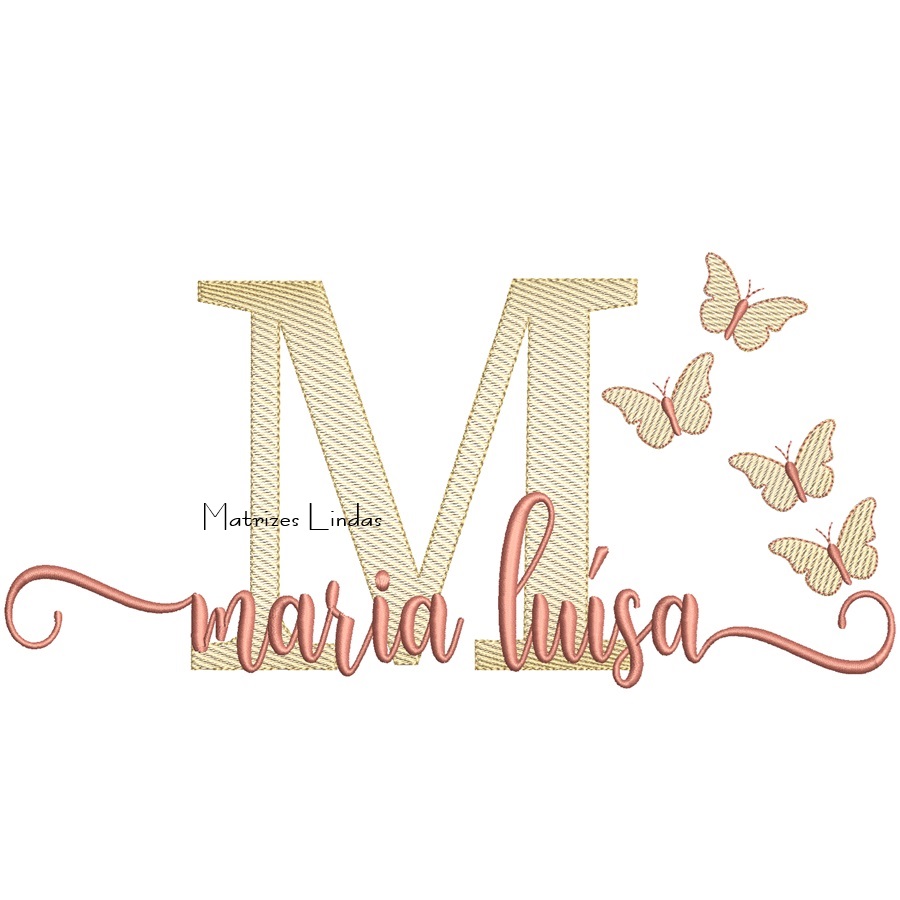 Matriz de Bordado - Nome Maria Luísa Matriz de Bordado - Nome Maria Luísa