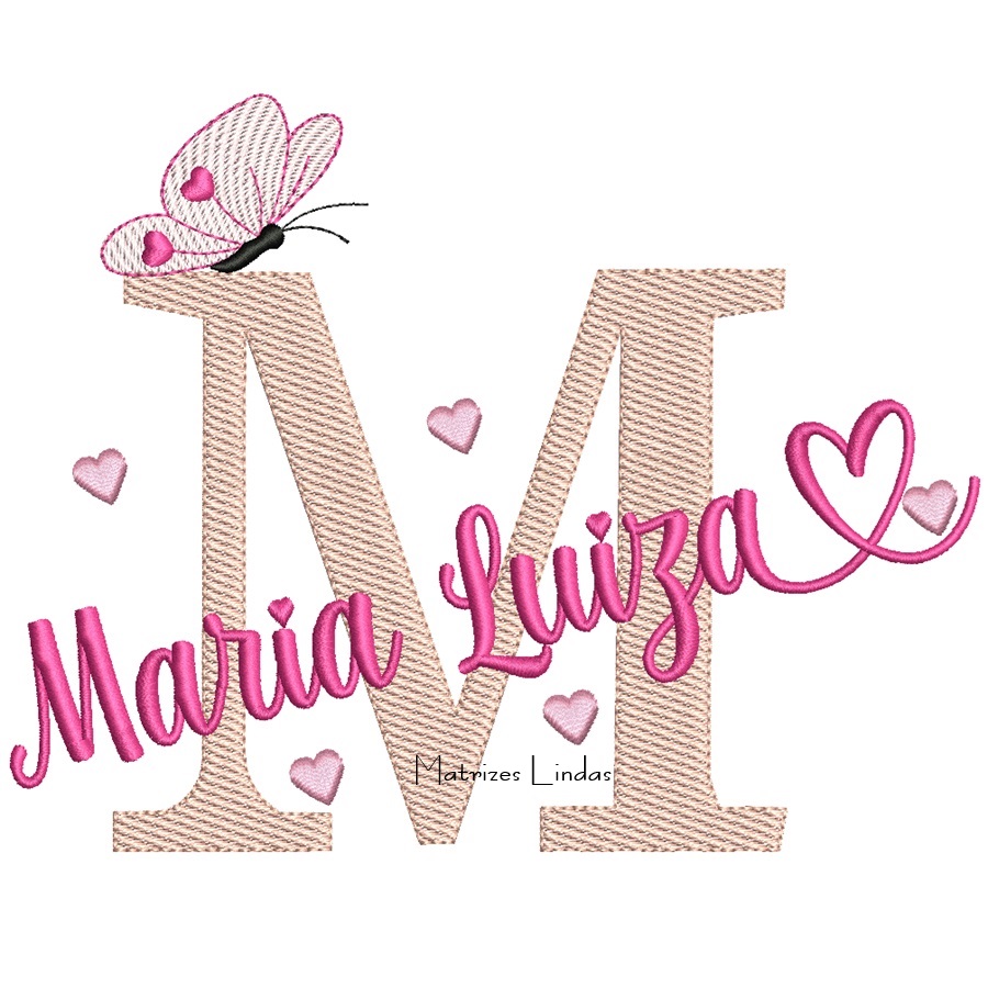 Matriz de Bordado - Nome Maria Luiza Matriz de Bordado - Nome Maria Luiza