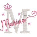 Matriz de Bordado - Nome Marina Sobreposto