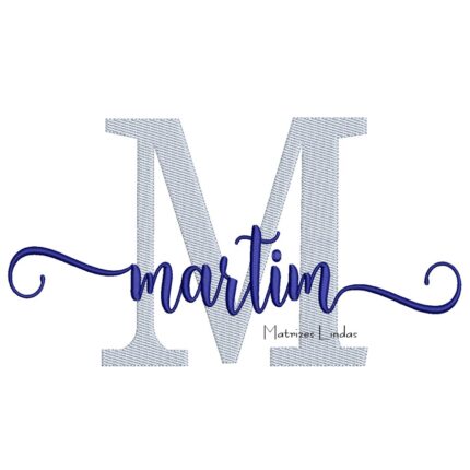 Matriz de Bordado - Nome Martim Sobreposto