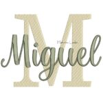 Matriz de Bordado - Nome Miguel Sobreposto 2