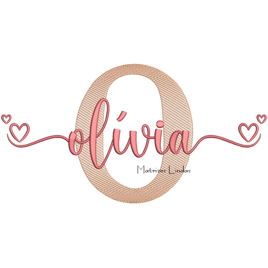 Matriz de Bordado - Nome Olívia Sobreposto Matriz de Bordado - Nome Olívia Sobreposto
