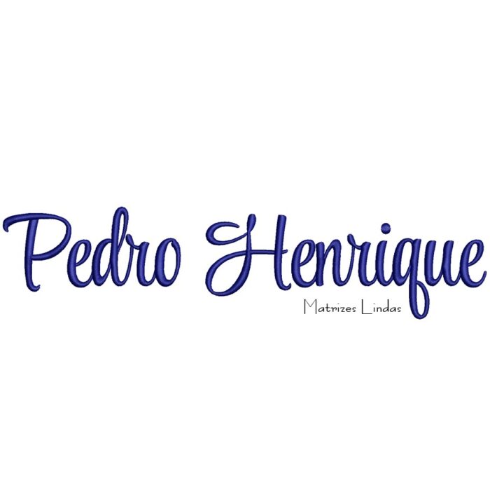 Matriz de Bordado - Nome Pedro Henrique Letra Cursiva