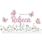 Matriz de Bordado - Nome Rebeca Jardim Flores