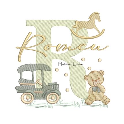 Matriz de Bordado - Nome Romeu Brinquedos de Infância