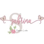 Matriz de Bordado - Nome Sabrina com Borboletas