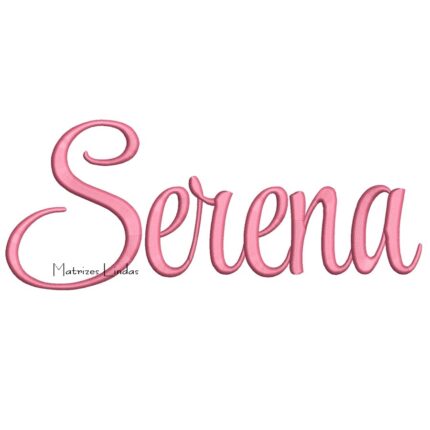 Matriz de Bordado - Nome Serena Letra Cursiva