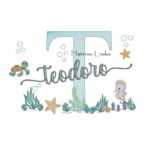 Matriz de Bordado - Nome Teodoro Fundo do Mar