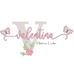 Matriz de Bordado - Nome Valentina Borboletas
