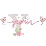 Matriz de Bordado - Nome Yasmin Borboletas