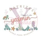 Matriz de Bordado - Nome Yasmin Fundo do Mar