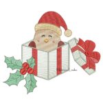 Matriz de Bordado - Passarinho Saindo da Caixa de Presente