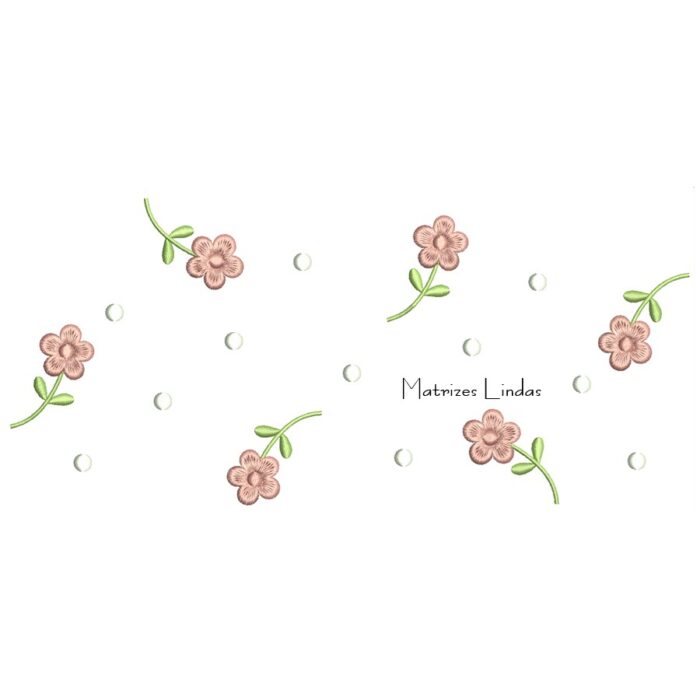 Matriz de Bordado - Poá Flores