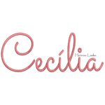 Matriz de Bordando - Nome Cecília Letra Cursiva