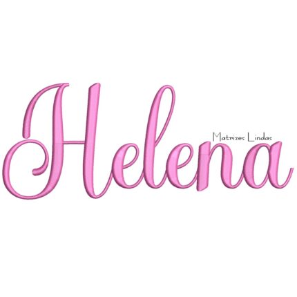 matriz de bordado - Nome Helena Letra Cursiva