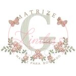 Matriz de Bordado - Letra G Raminho Flores