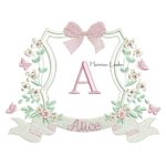 Matriz de Bordado - Nome Alice Brasão Flores