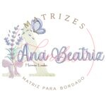 Matriz de Bordado - Nome Ana Beatriz Lavanda com Laço
