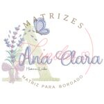 Matriz de Bordado - Nome Ana Clara Lavanda com Laço