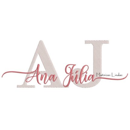 Matriz de Bordado - Nome Ana Júlia Sobreposto