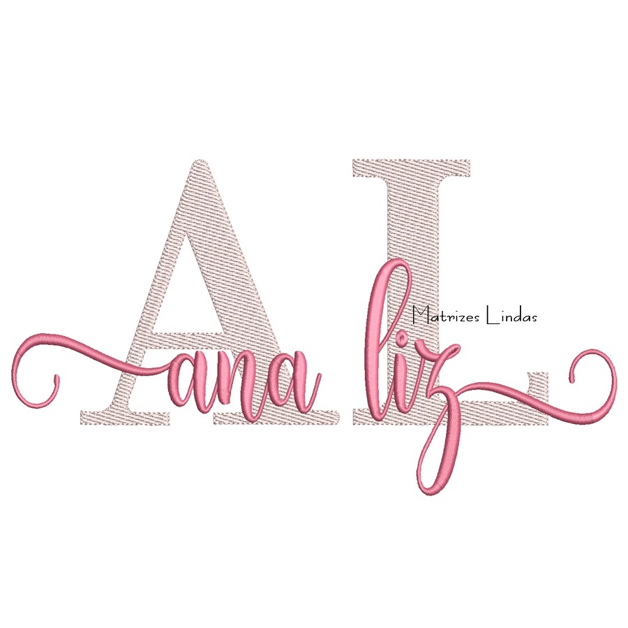 Matriz de Bordado - Nome Ana Liz Sobreposto Matriz de Bordado - Nome Ana Liz Sobreposto