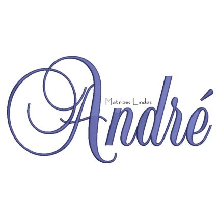 Matriz de Bordado - Nome André Letra Cursiva