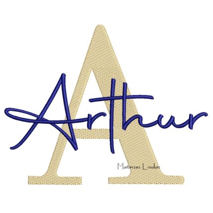Matriz de Bordado - Nome Arthur Sobreposto