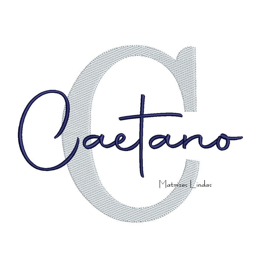 Matriz de Bordado - Nome Caetano Sobreposto Matriz de Bordado - Nome Caetano Sobreposto