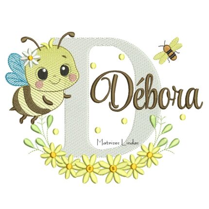 Matriz de Bordado - Nome Débora com abelha