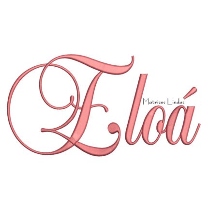 Matriz de Bordado - Nome Eloá Letra Cursiva