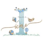 Matriz de Bordado - Nome Ícaro com Brinquedos