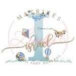 Matriz de Bordado - Nome Israel com Brinquedos