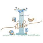Matriz de Bordado - Nome Ítalo com Brinquedos