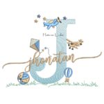 Matriz de Bordado - Nome Jhonatan com Brinquedos
