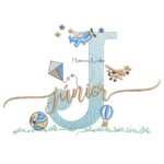 Matriz de Bordado - Nome Júnior com Brinquedos
