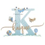 Matriz de Bordado - Nome Kaique com Brinquedos
