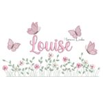 Matriz de Bordado - Nome Louise Jardim Flores