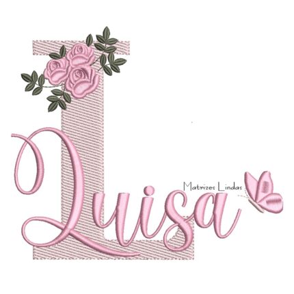 Matriz de Bordado - Nome Luisa Sobreposto