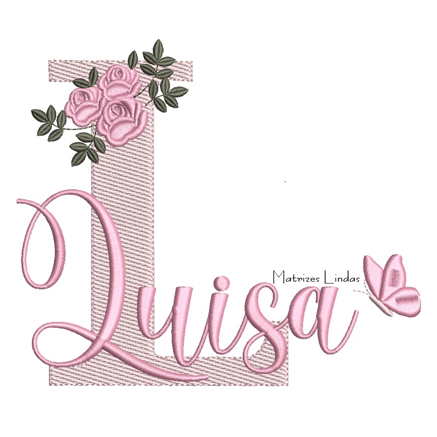 Matriz de Bordado - Nome Luisa Sobreposto Matriz de Bordado - Nome Luisa Sobreposto