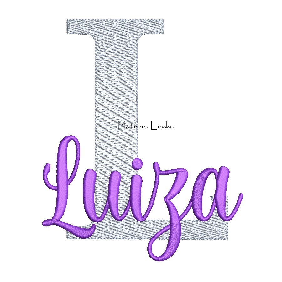 Matriz de Bordado - Nome Luiza sobreposto Matriz de Bordado - Nome Luiza sobreposto