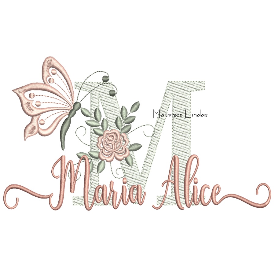 Matriz de Bordado - Nome Maria Alice Matriz de Bordado - Nome Maria Alice