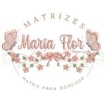 Matriz de Bordado - Nome Maria Flor com Raminho