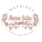 Matriz de Bordado - Nome Maria Júlia com Raminho