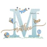 Matriz de Bordado - Nome Matheo com Brinquedos