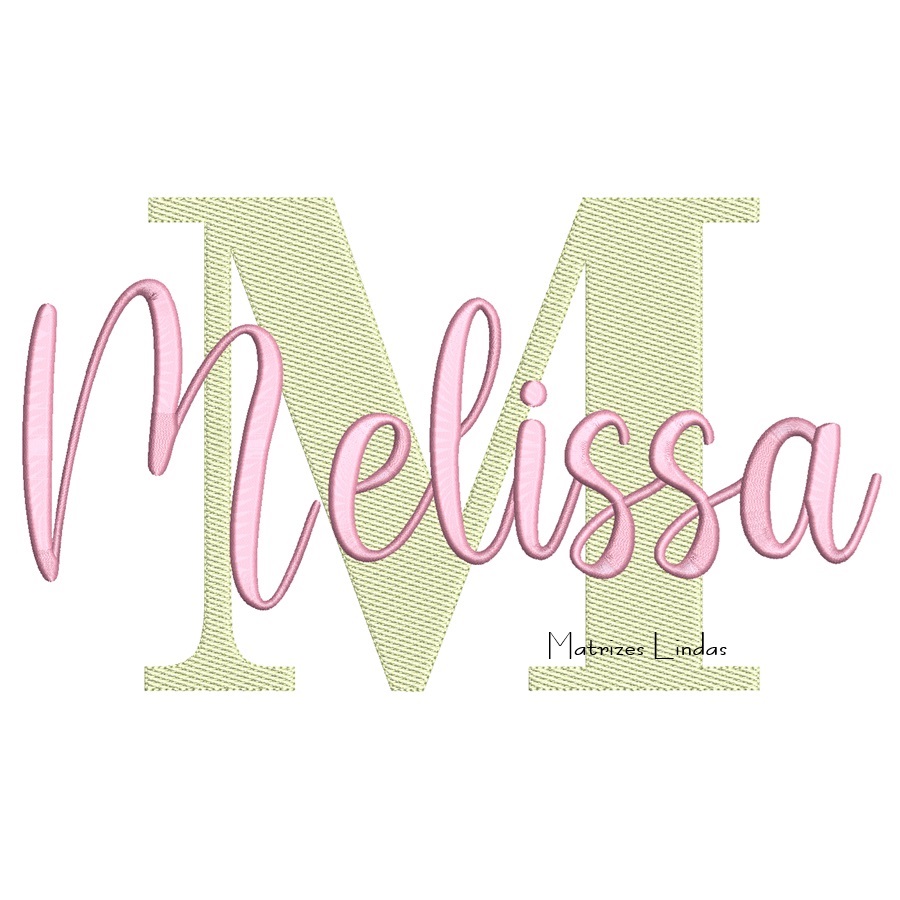 Matriz de Bordado - Nome Melissa Sobreposto Matriz de Bordado - Nome Melissa Sobreposto