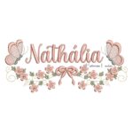 Matriz de Bordado - Nome Nathália com Raminho