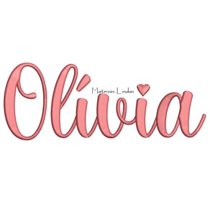 Matriz de Bordado - Nome Olívia Letra Cursiva